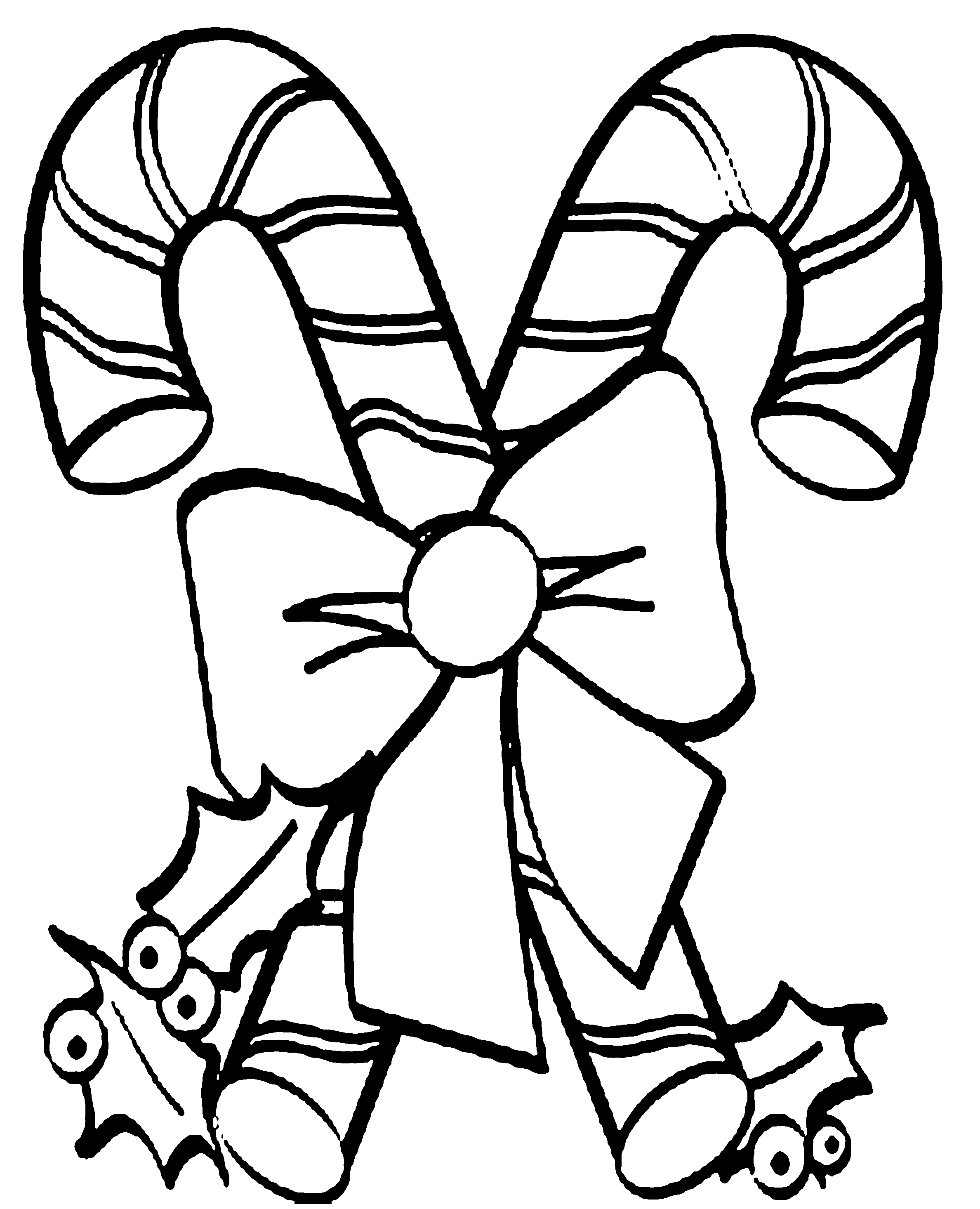 Candy Cane Character Coloring Page | Coloring Pages For All Ages