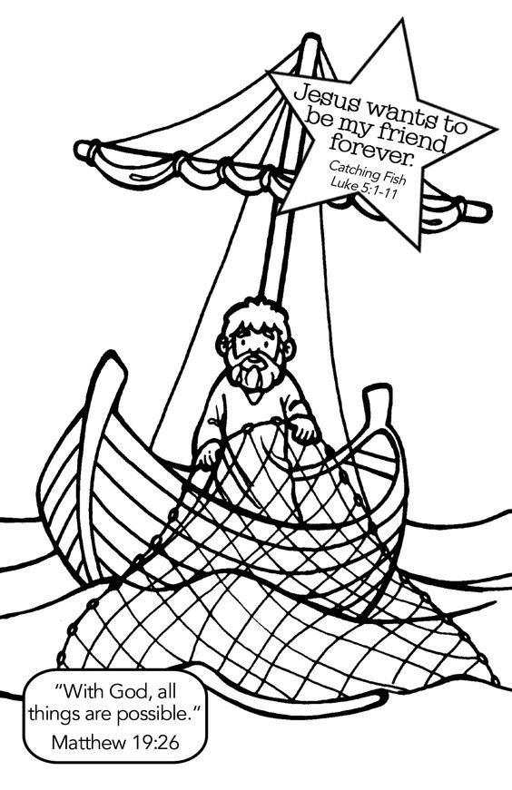 Fishing With Jesus Coloring Page - Yahoo Image Search Results