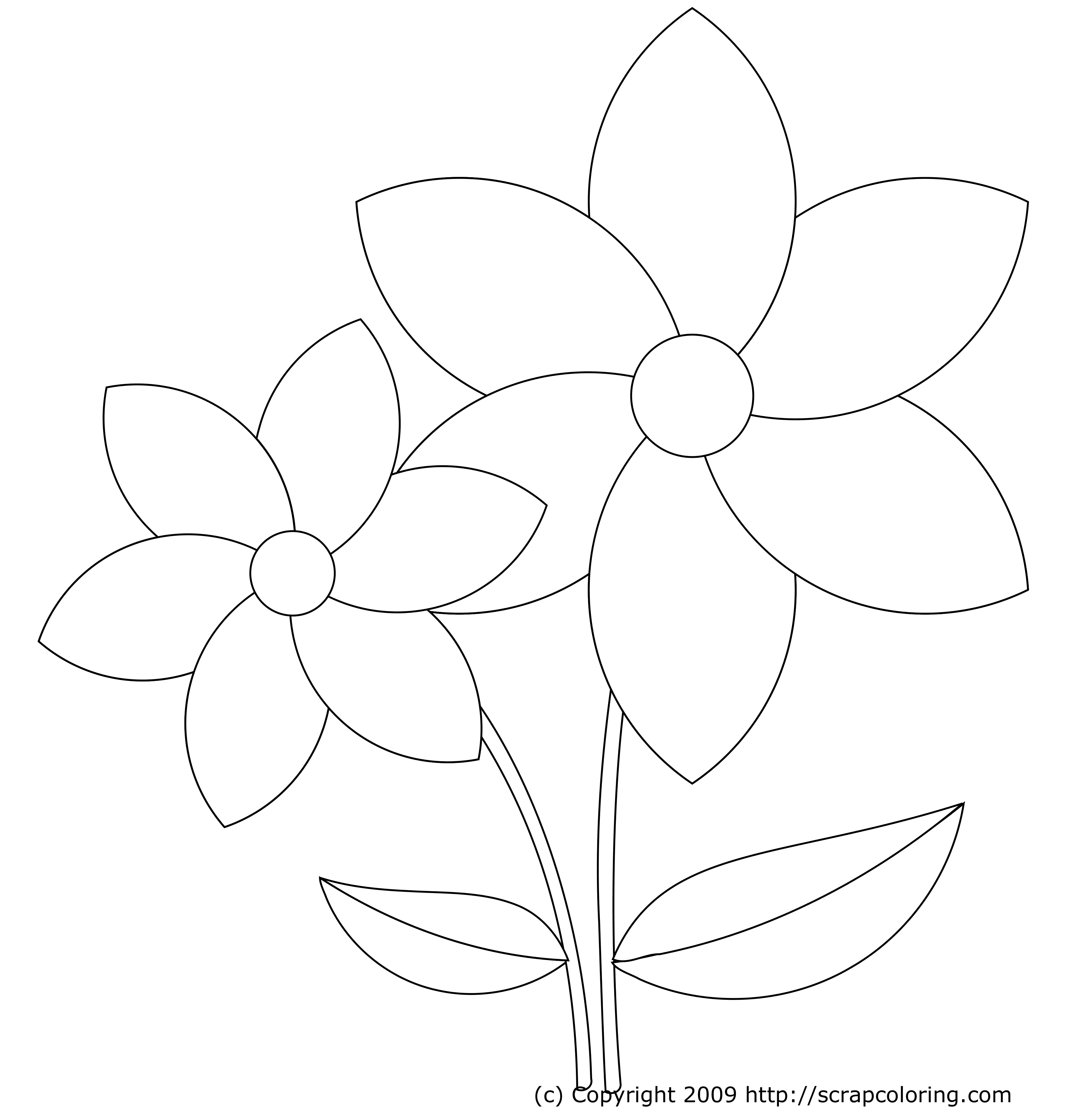 Flower Coloring Pages Printable For S | High Quality Coloring Pages