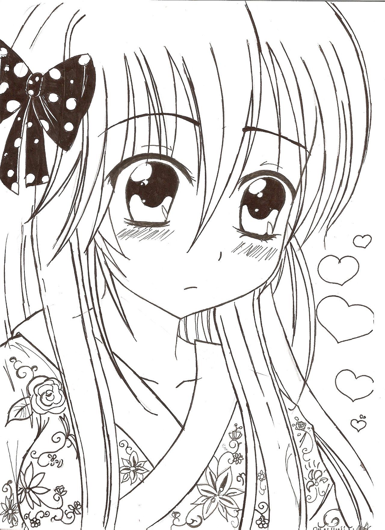 printable kawaii girls coloring pages - Clip Art Library