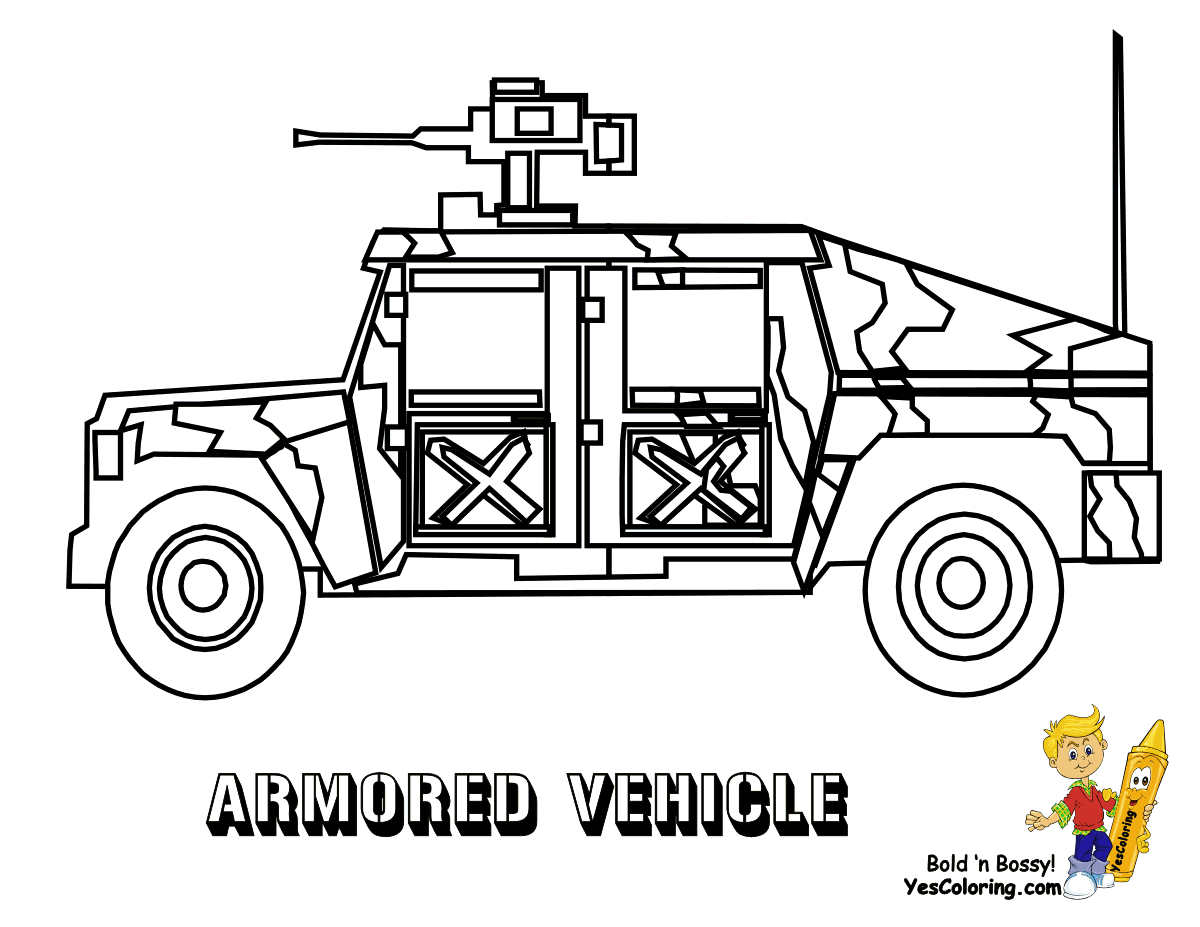 army jeep coloring pages