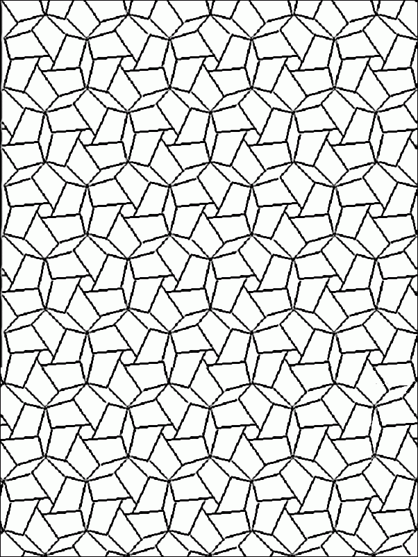 Related Patterns Coloring Pages, Mosaic Patterns