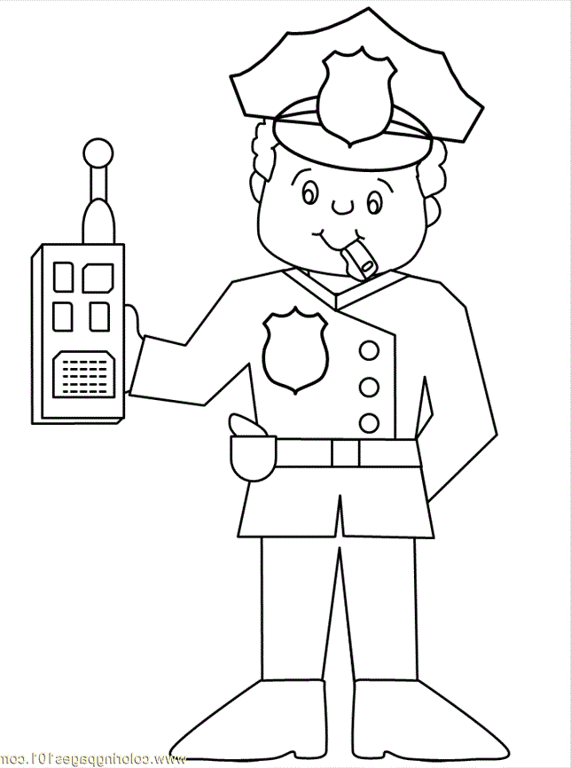 Police | Coloring Pages for Kids and for Adults