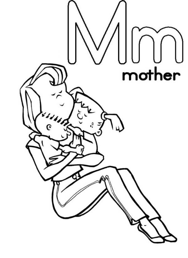 mother-letter-m-coloring-pages - Free  Printable Coloring Pages