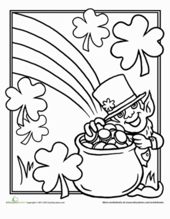 Printable St Patty Day Coloring Page Clip Art Library