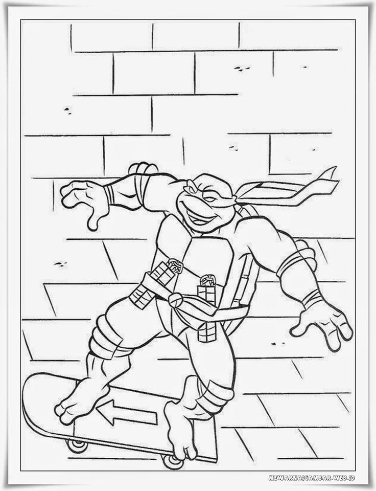 mewarnai gambar Donatello kura-kura ninja | Coloring Pages