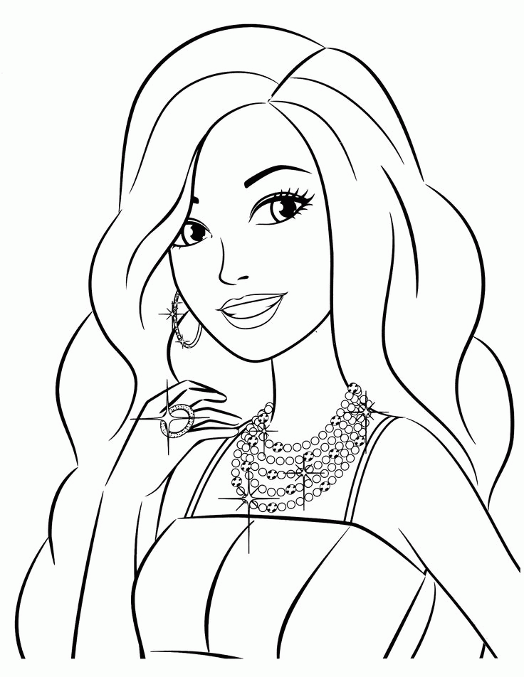 Printable Barbie Colouring Pages Clip Art Library