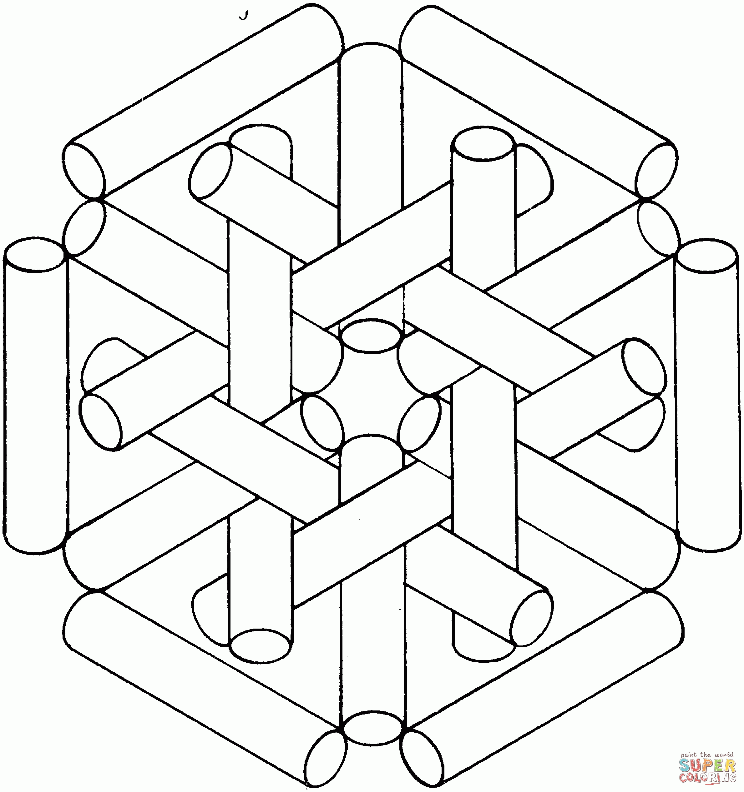 free op art coloring pages