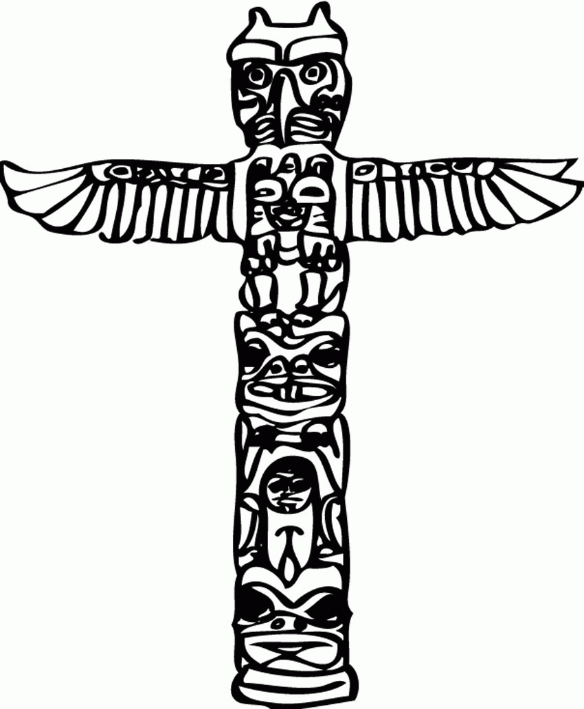 Printable Totem Pole Coloring Pages | Coloring Me