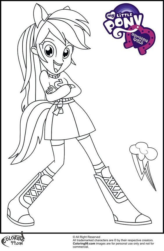 Coloring Pages For Rainbow Dash
