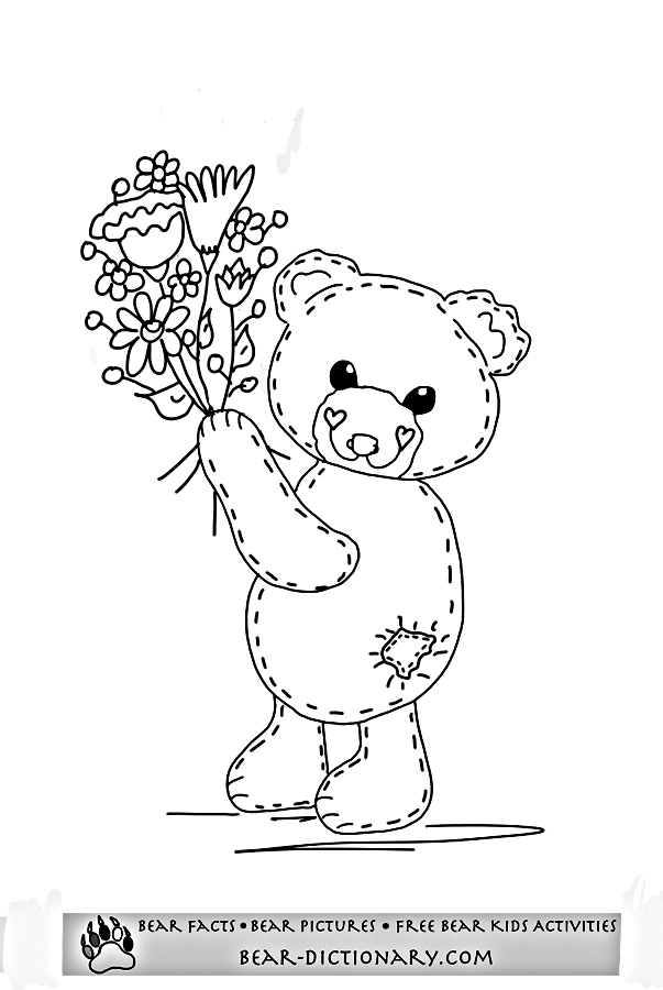 Free Teddy Bear Coloring Pages,Tobys Teddy Bear Coloring Page