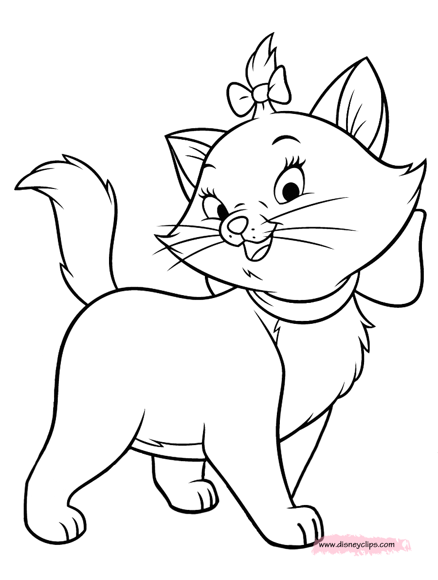 disney coloring pages marie - Clip Art Library