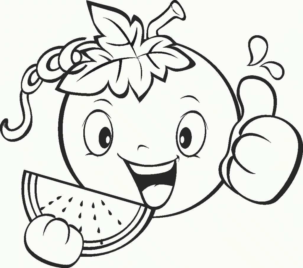 Free Fruits And Vegetables Coloring Pages Print, Download Free Fruits