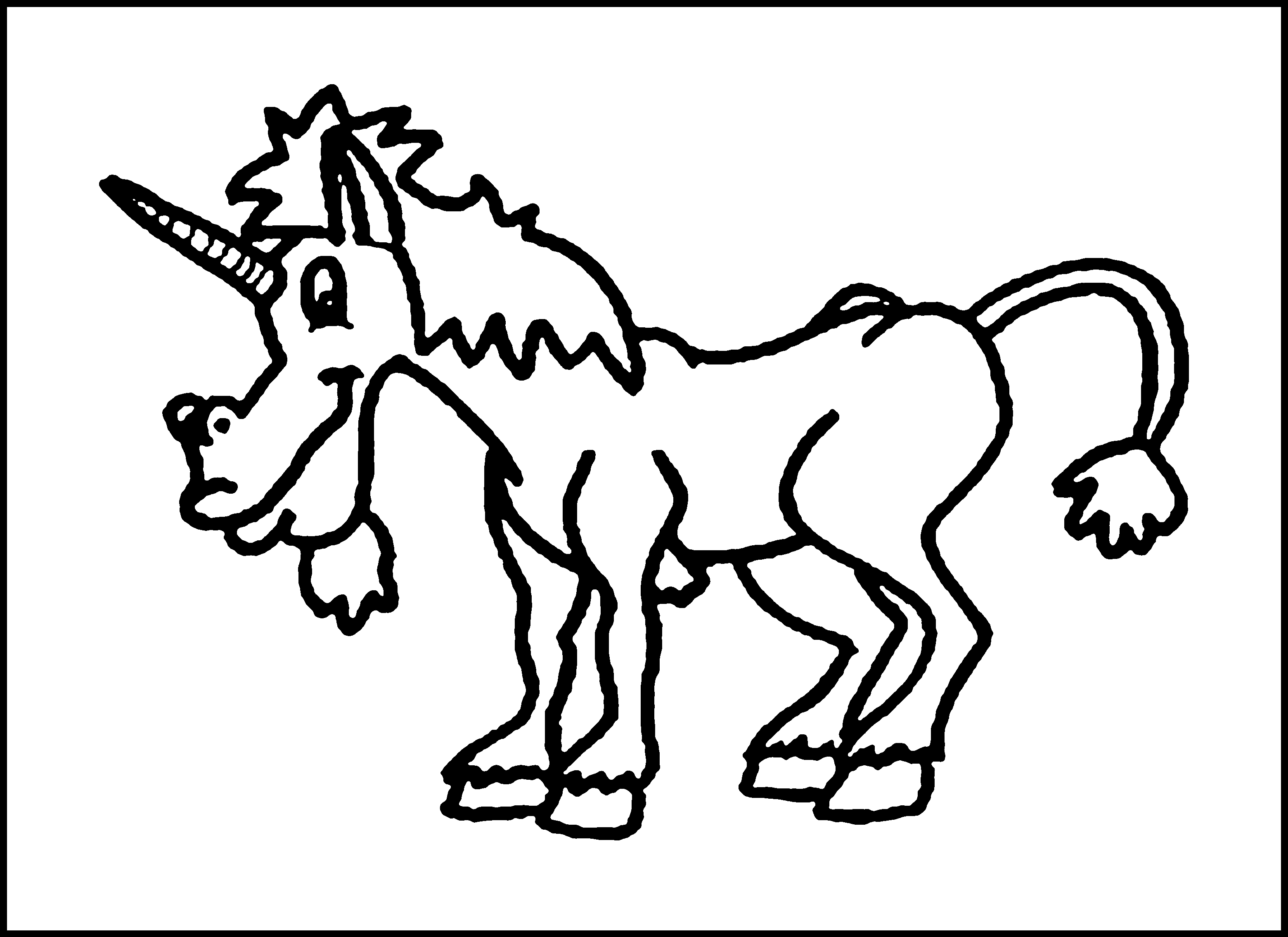 Easy Unicorn Printable Coloring Pages