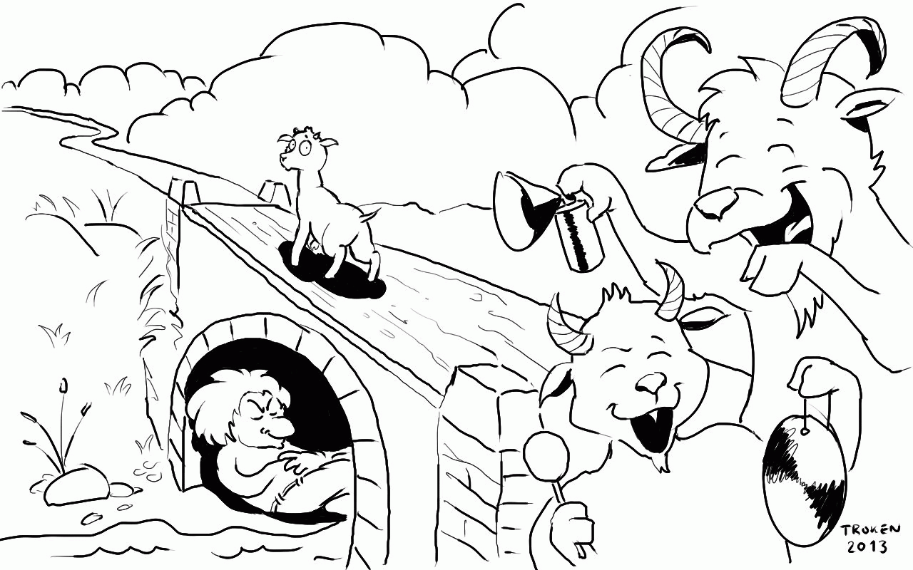 Best Photos of Billy Goat Coloring Page - Three Billy Goats Gruff