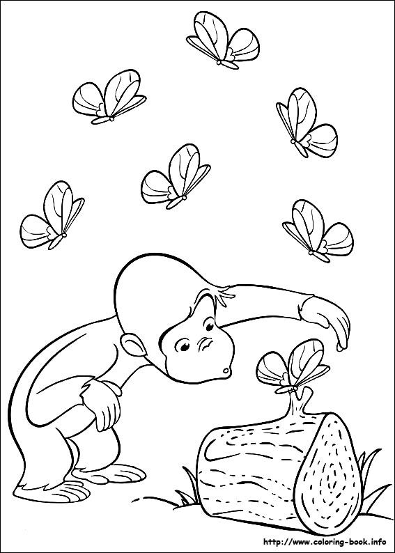 Curious George coloring pages 