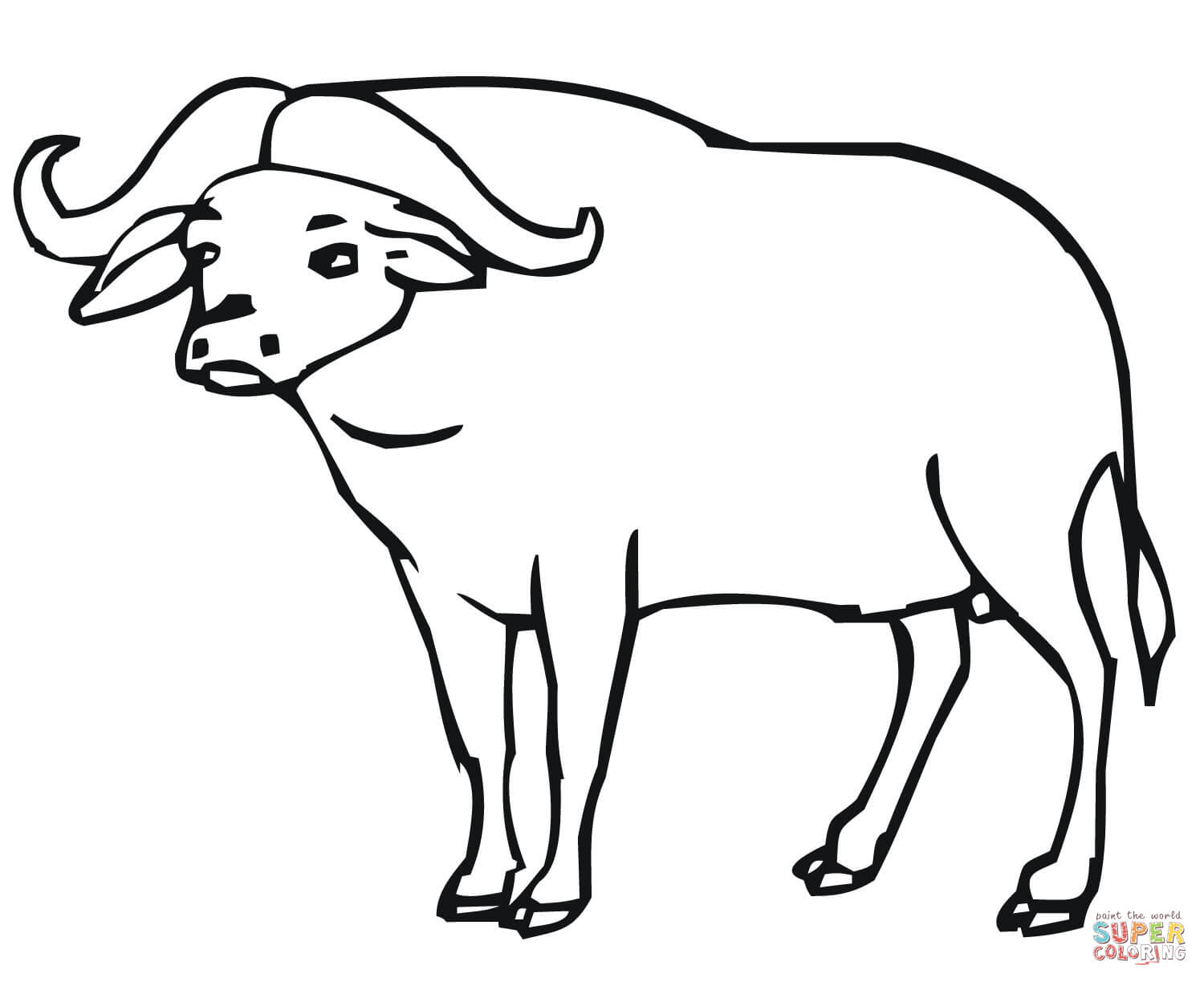 Clip Arts Related To : buffalo coloring pages for kids. 