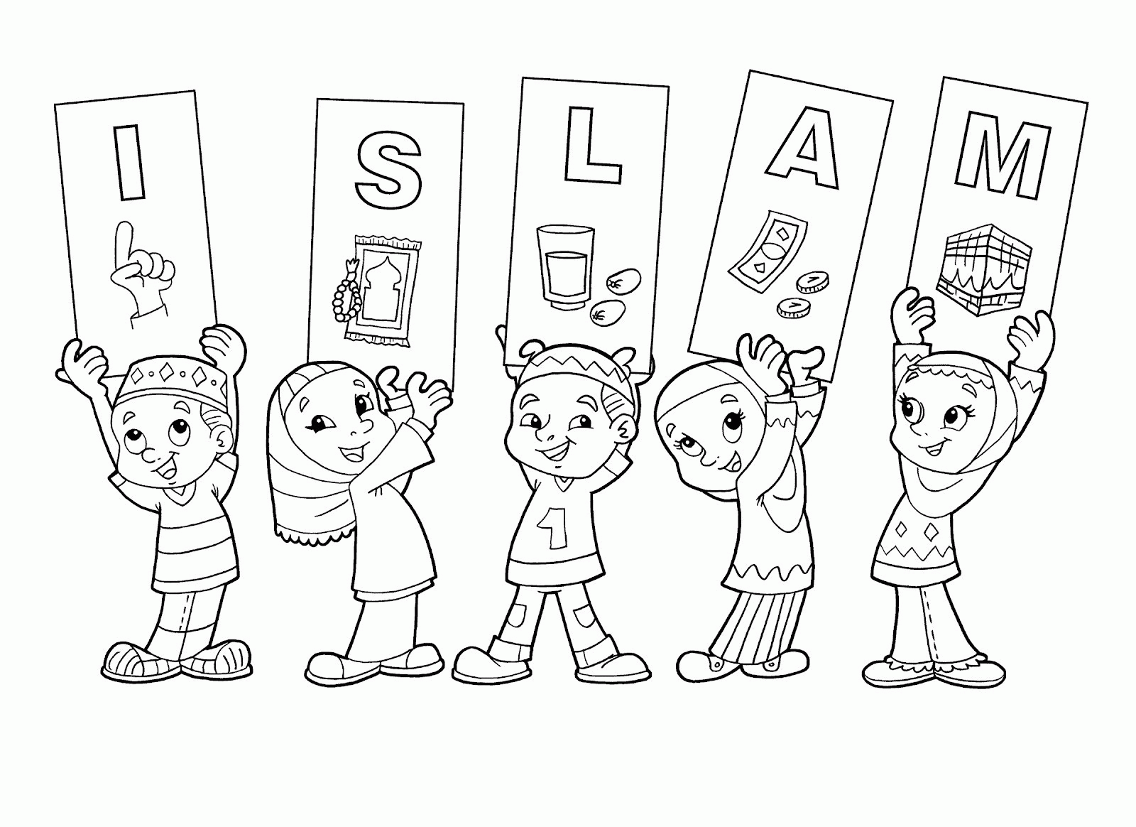 islamic boy colouring pages   Clip Art Library