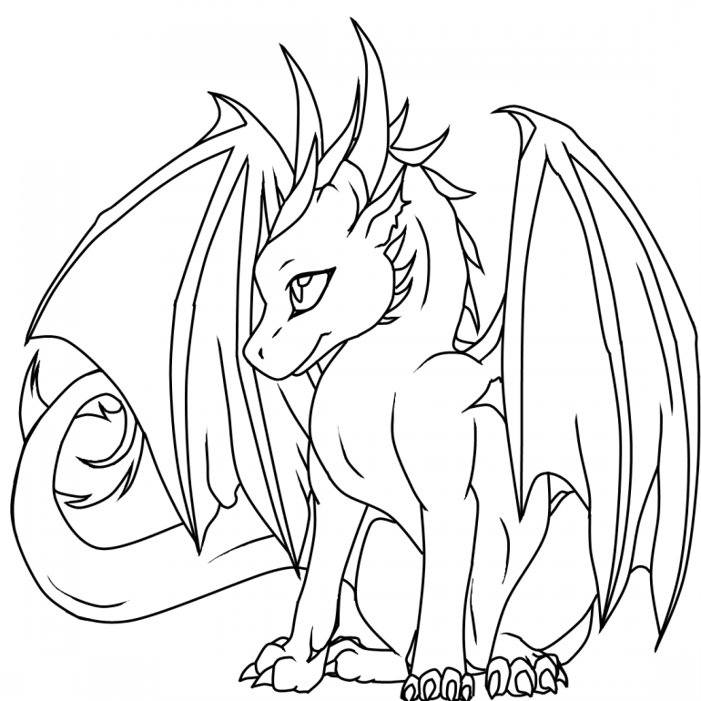 Print Dragon Pictures To Color |Free coloring on Clipart Library
