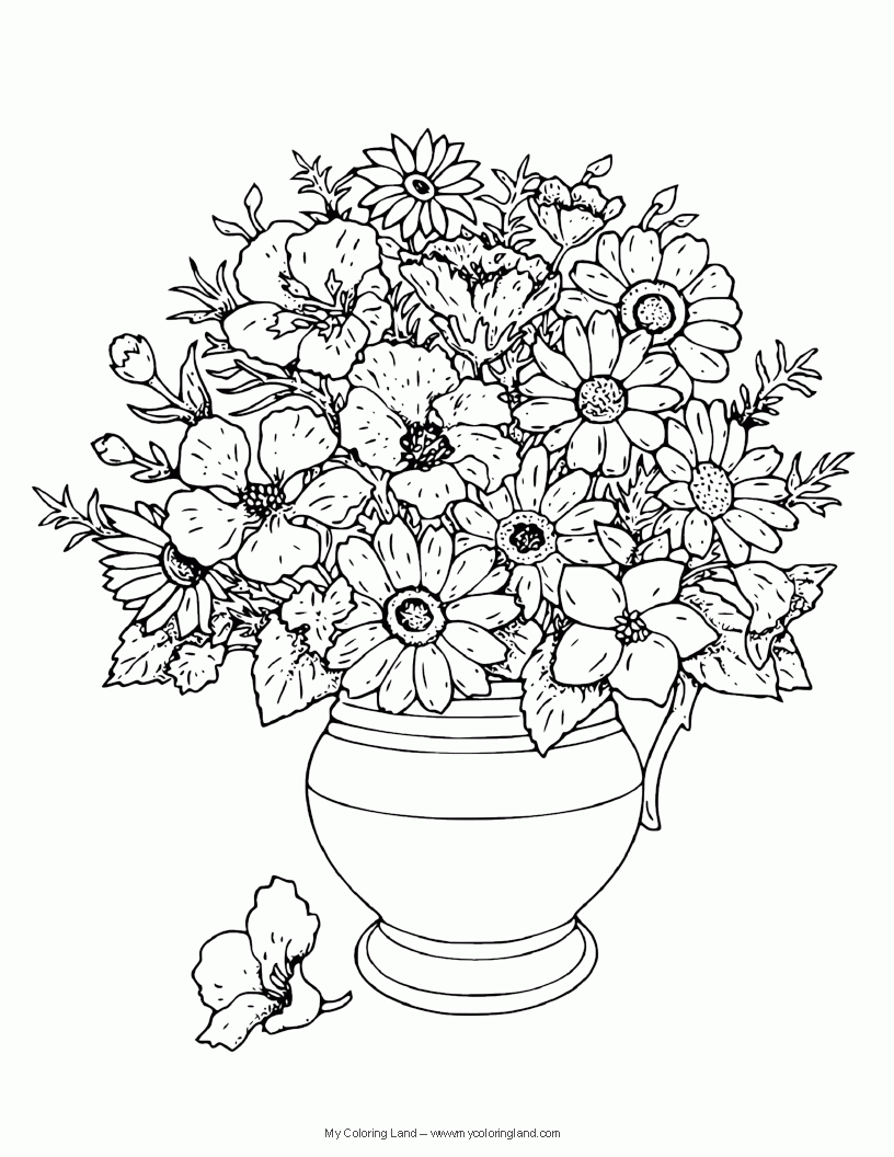 Free Complicated Flower Coloring Pages, Download Free Complicated