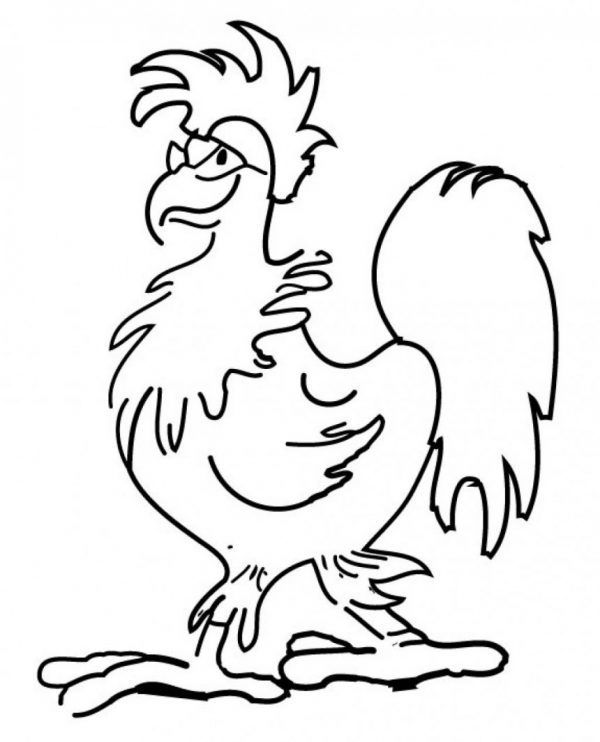 Rooster coloring pages farm animal coloring pages rooster