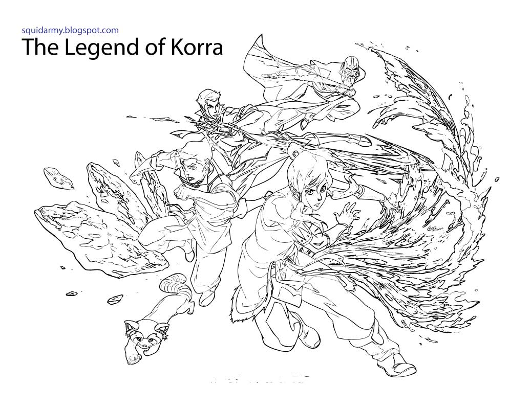 Avatar Legend of Korra Coloring pages
