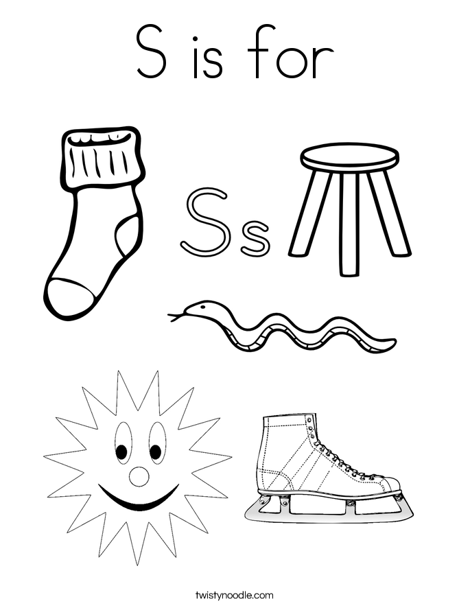 Letter S Coloring Pages 