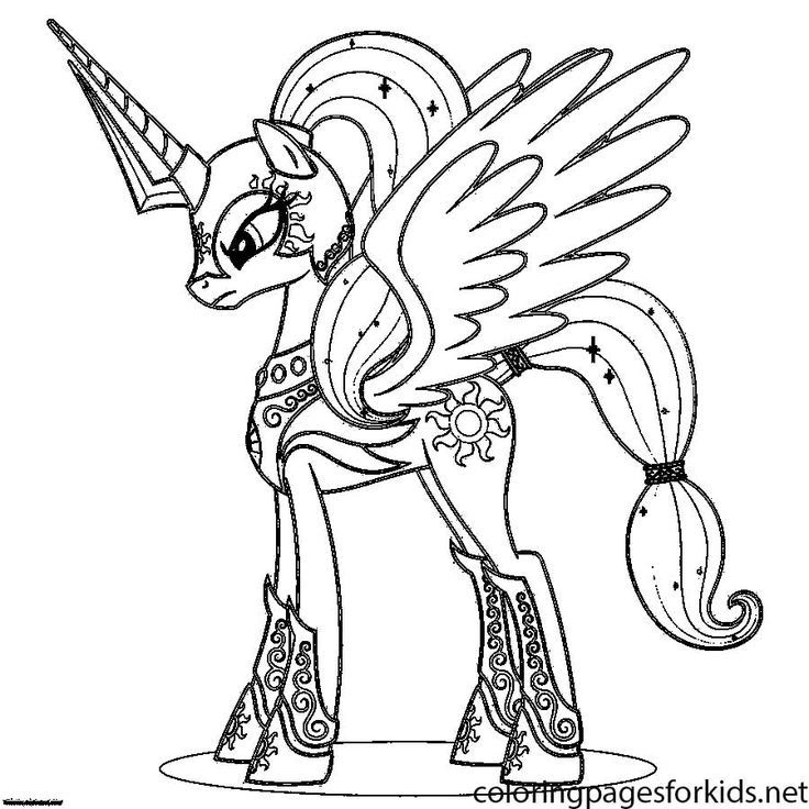 Free My Little Pony Coloring Pages Princess Celestia, Download Free My