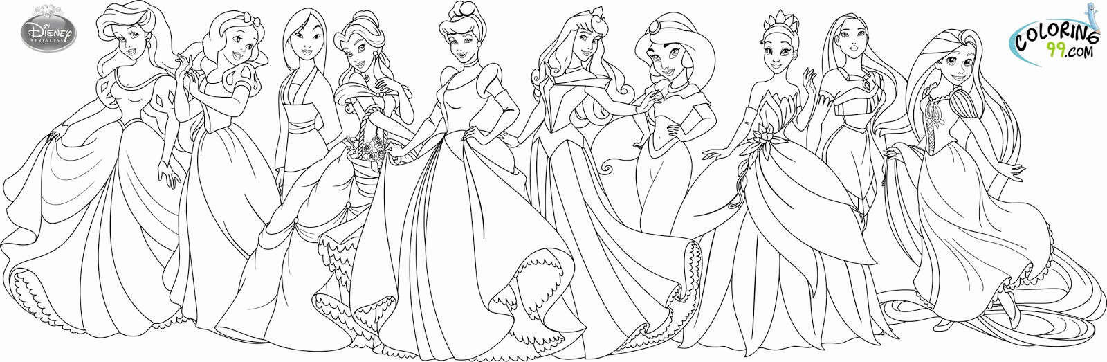 Free Coloring Pages For Disney Princesses Download Free Coloring Pages For Disney Princesses Png Images Free Cliparts On Clipart Library