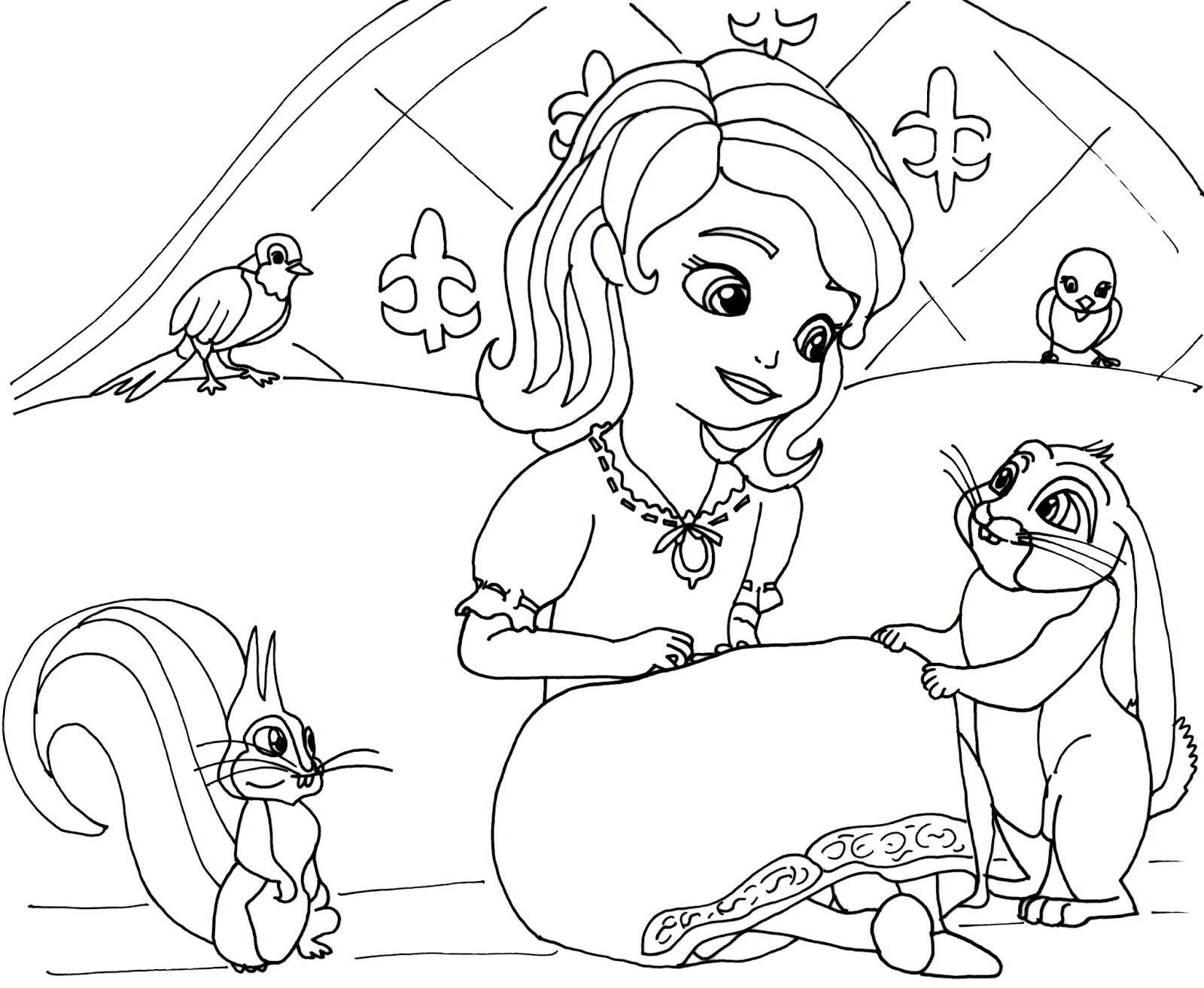 coloring pages for princess sofia