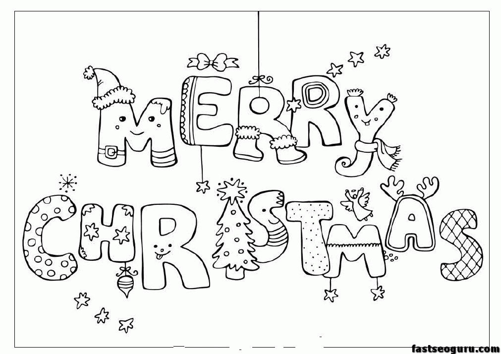Free Merry Christmas Coloring Pages Free, Download Free Merry Christmas
