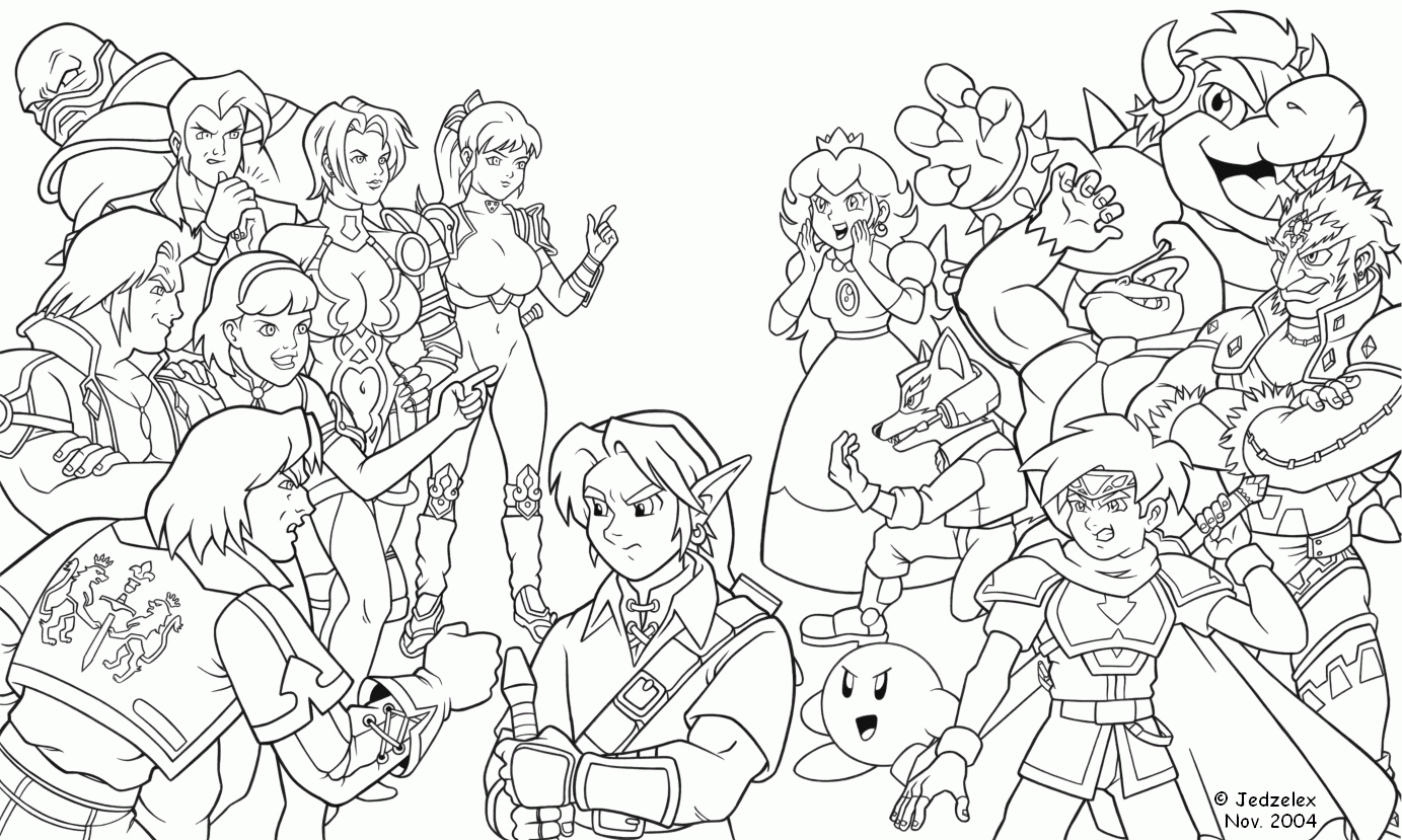 view all Super Smash Brothers Coloring Pages). 