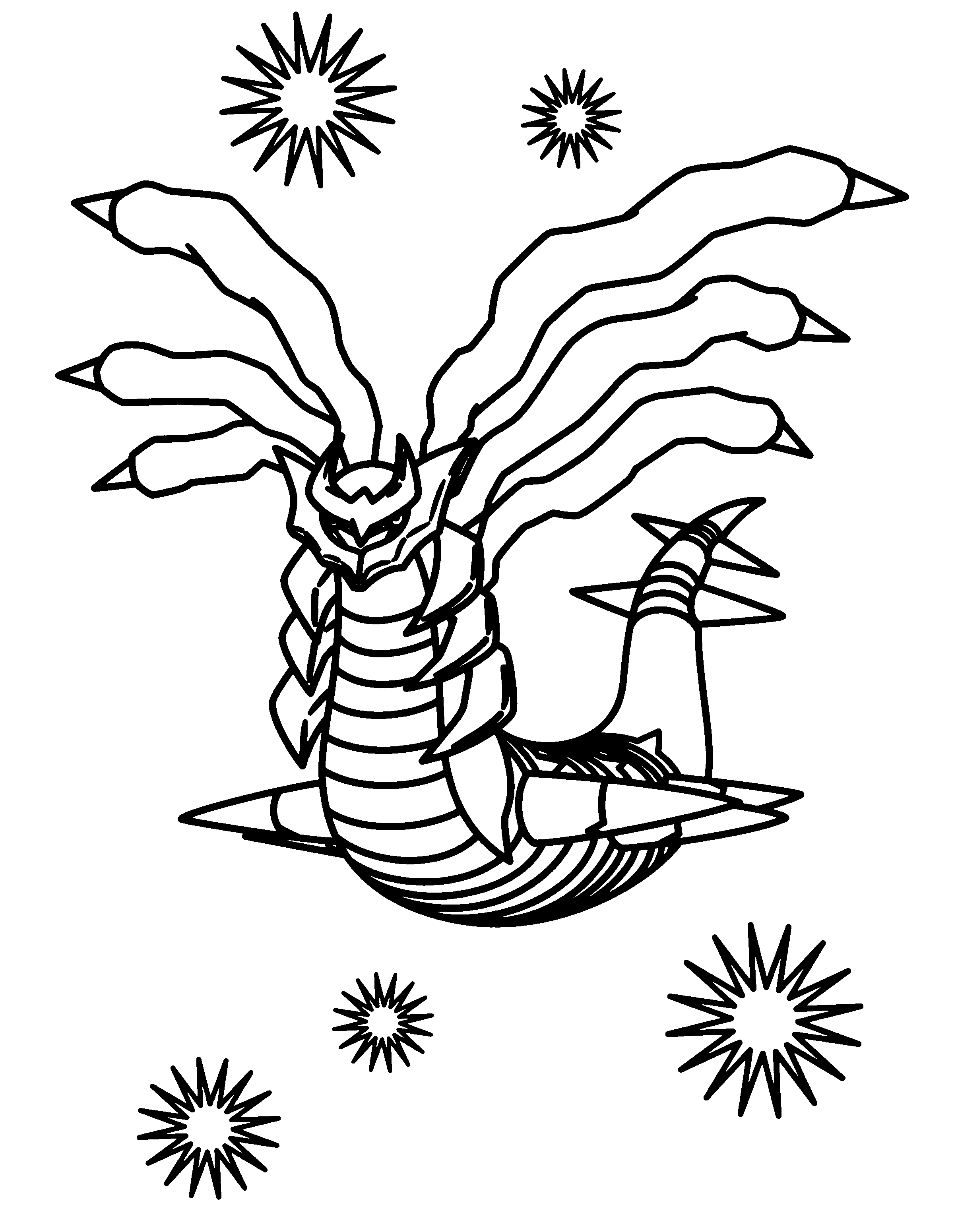 Collection of Pokemon Giratina Coloring Pages (10) .