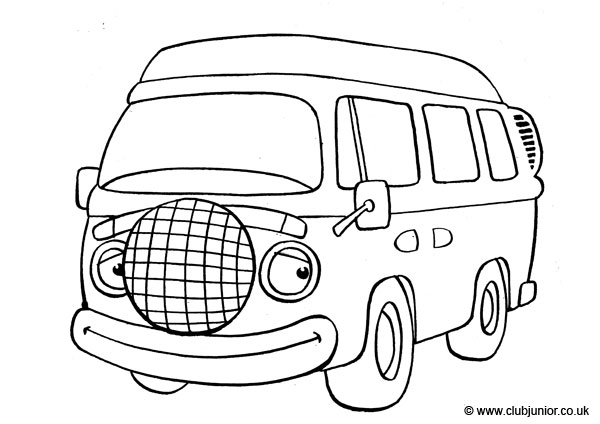 van colouring pages - Clip Art Library