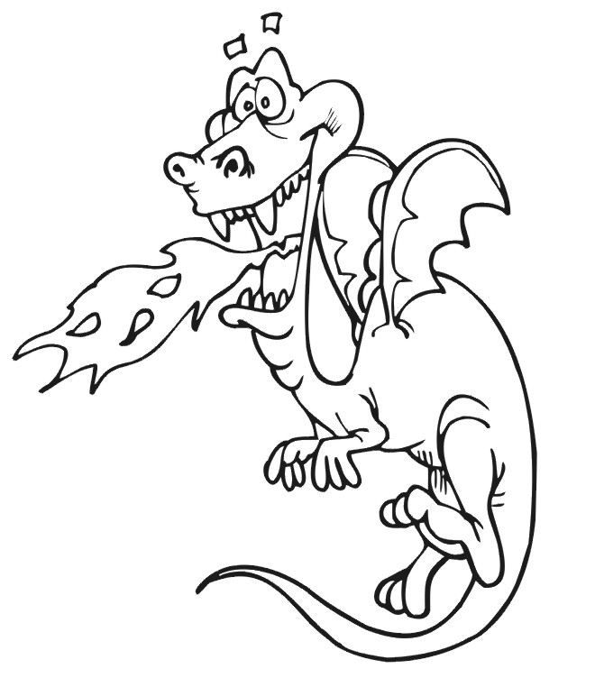 Fire Breathing Dragon Coloring Pages Fire Dragon Coloring