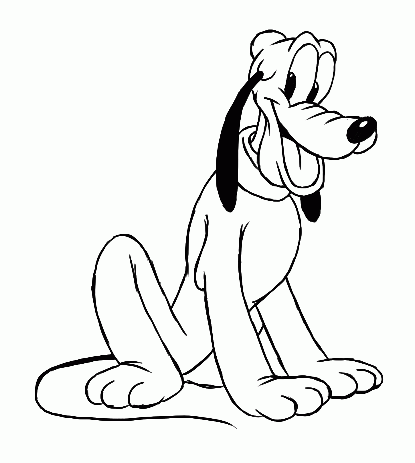 Pluto Coloring Pages Disney 