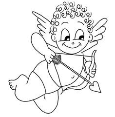 Cupid Coloring Page | Coloring Pages for Kids and for Adults