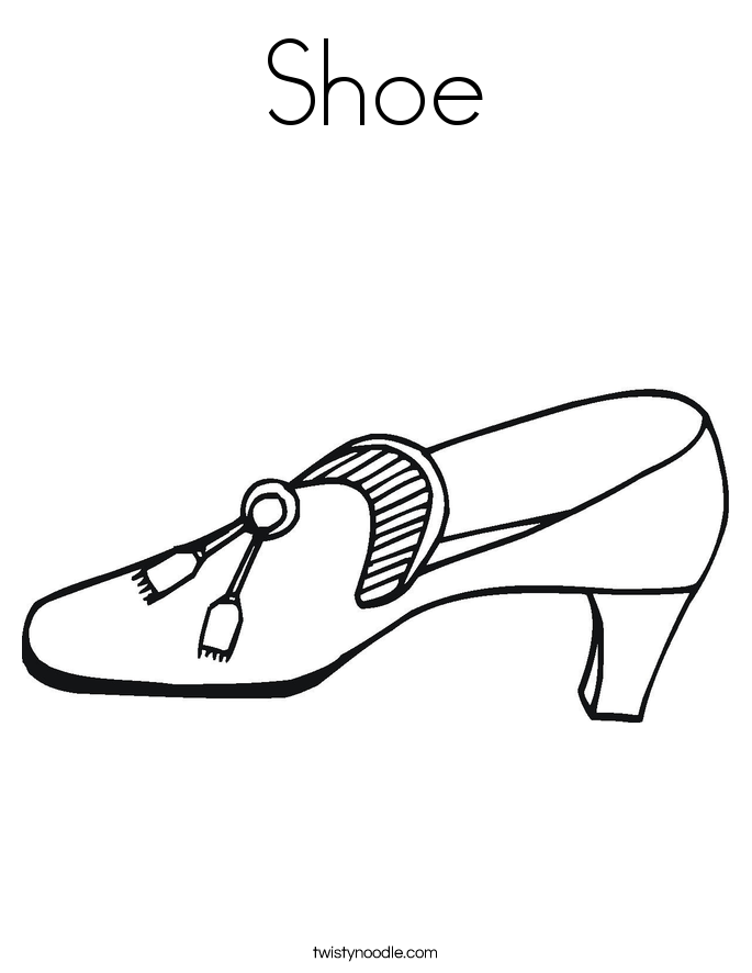 I Love Shoes Coloring Page 