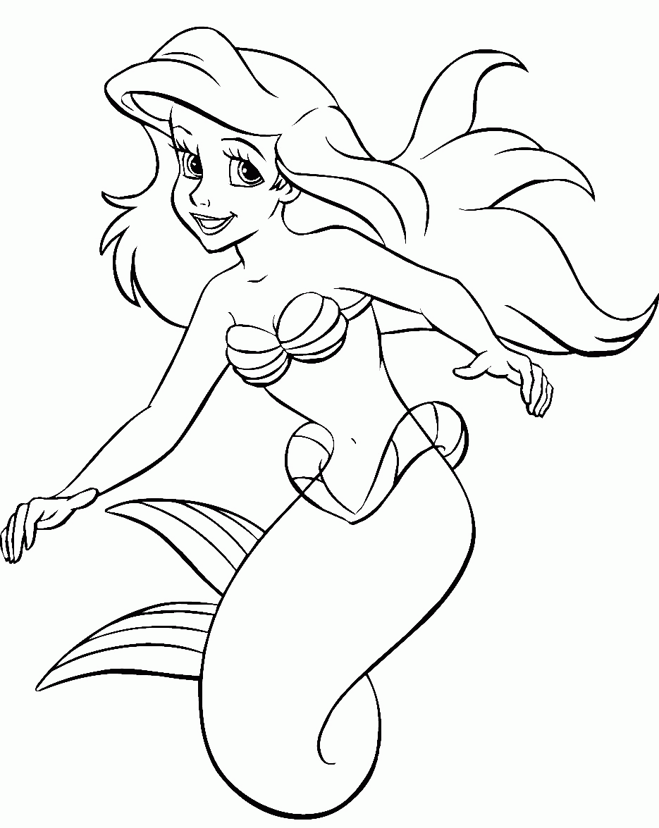 ariel the little mermaid colouring pages   Clip Art Library