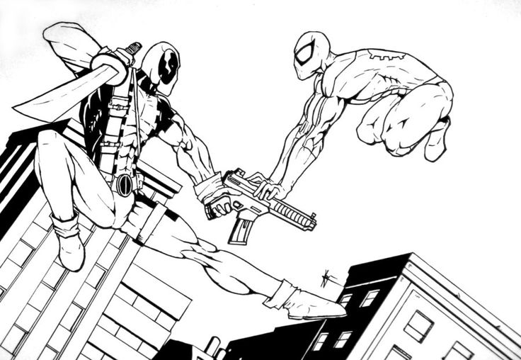 free printable deadpool coloring pages