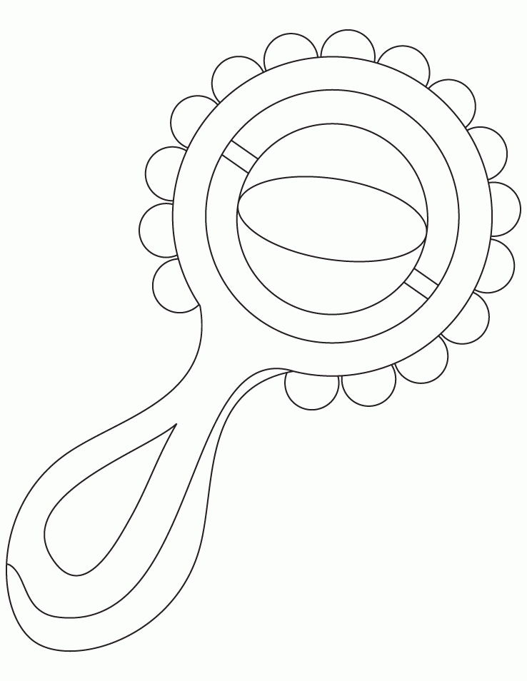 Baby Rattler Coloring Page | Coloring Pages For All Ages