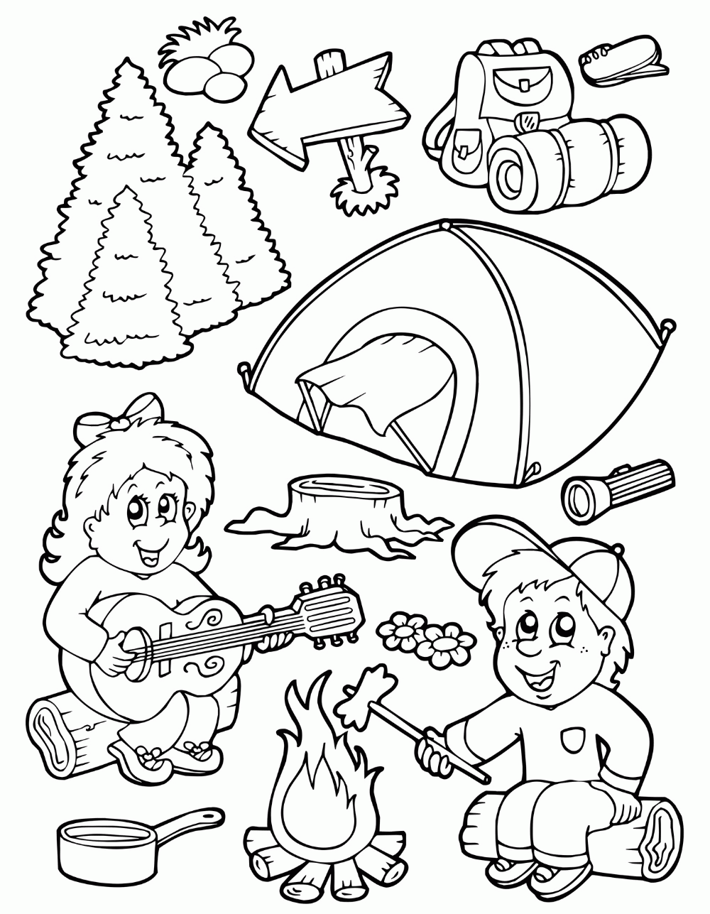  Camping Smore Coloring Pages - Smores Coloring Pages