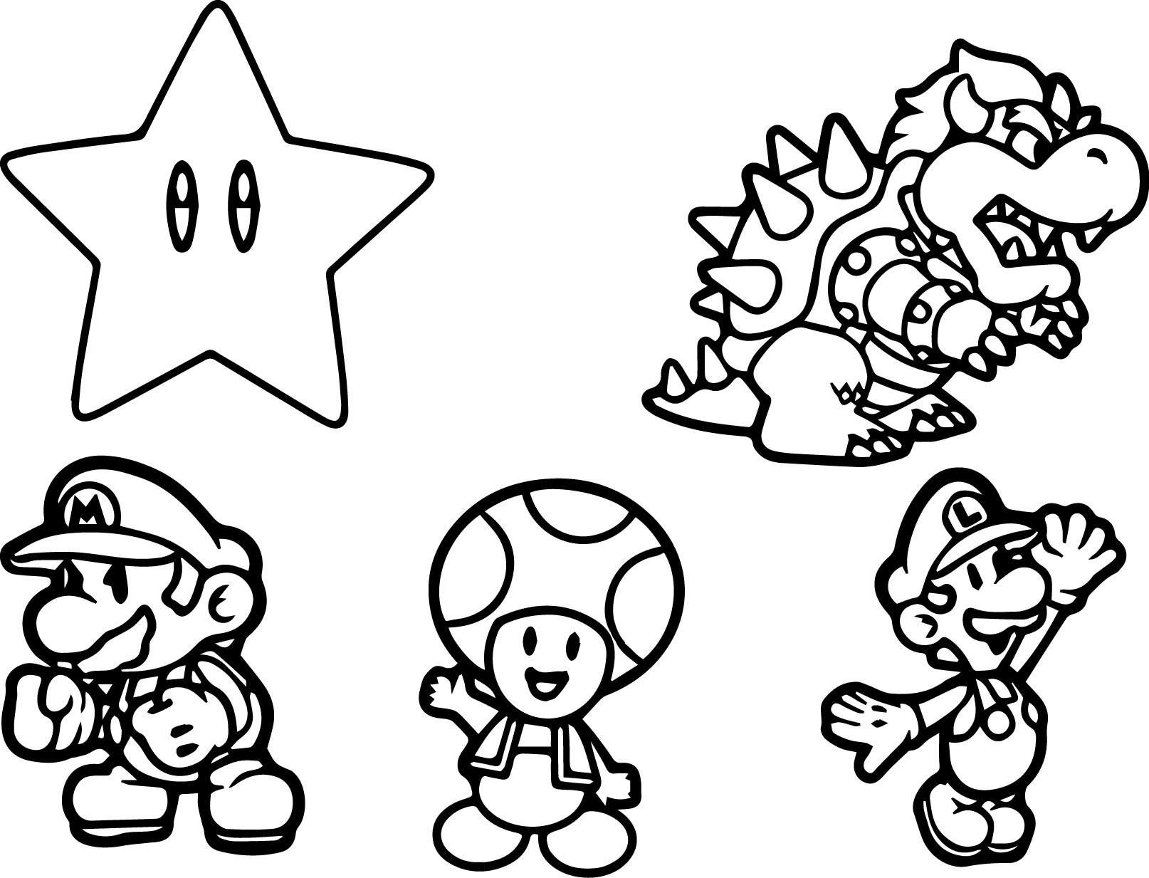 Mario Characters Coloring Pages