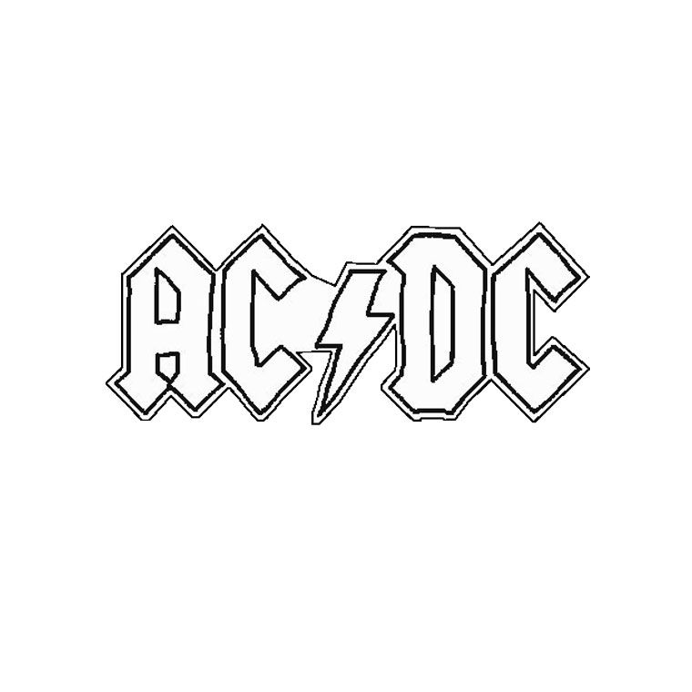 ac dc coloring pages