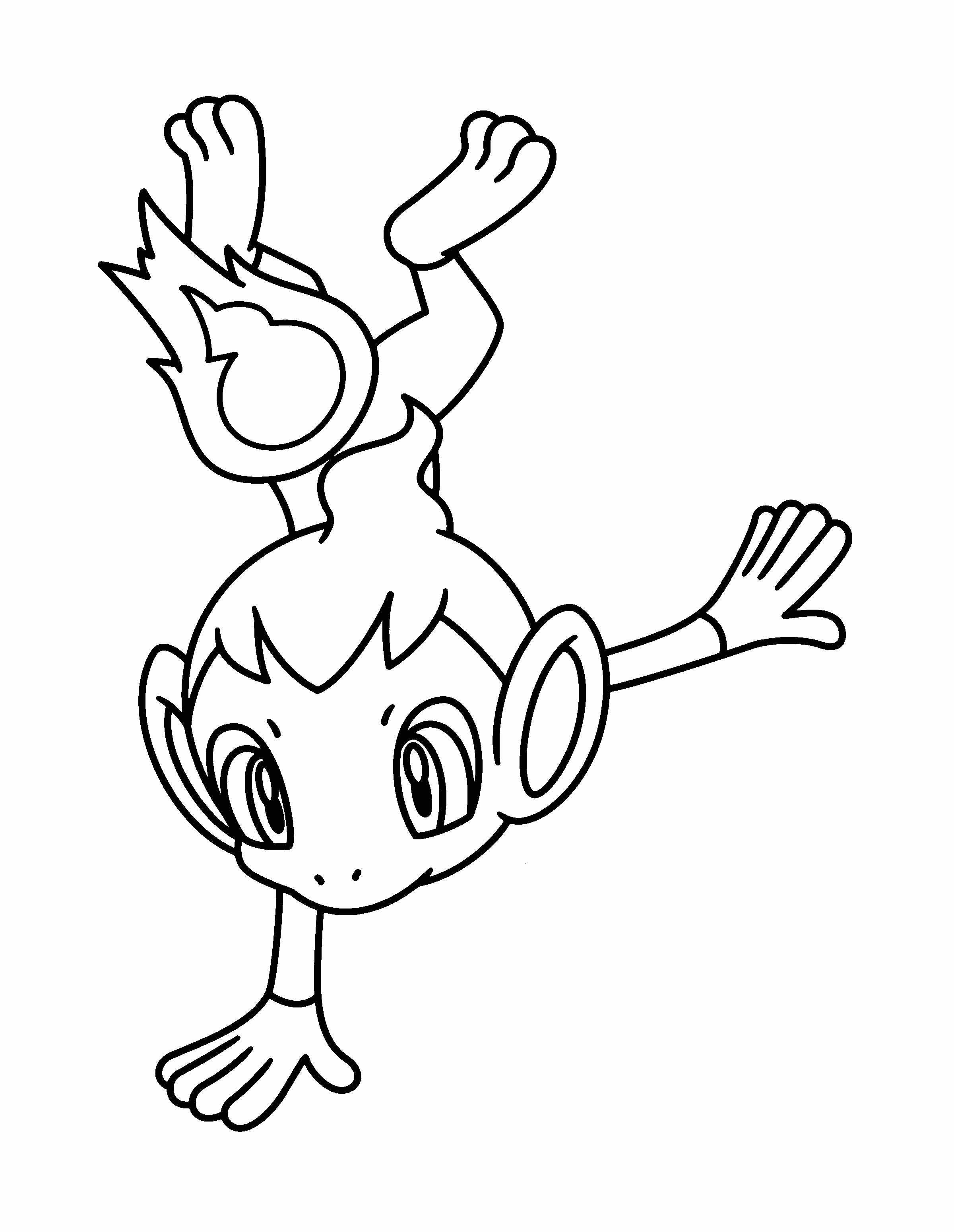 Pokemon Chimchar Coloring Pages 