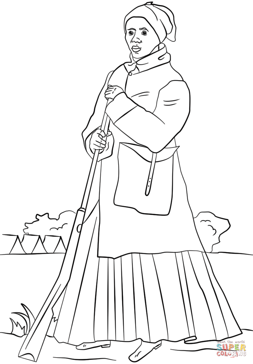 Free Harriet Tubman Coloring Page, Download Free Harriet Tubman