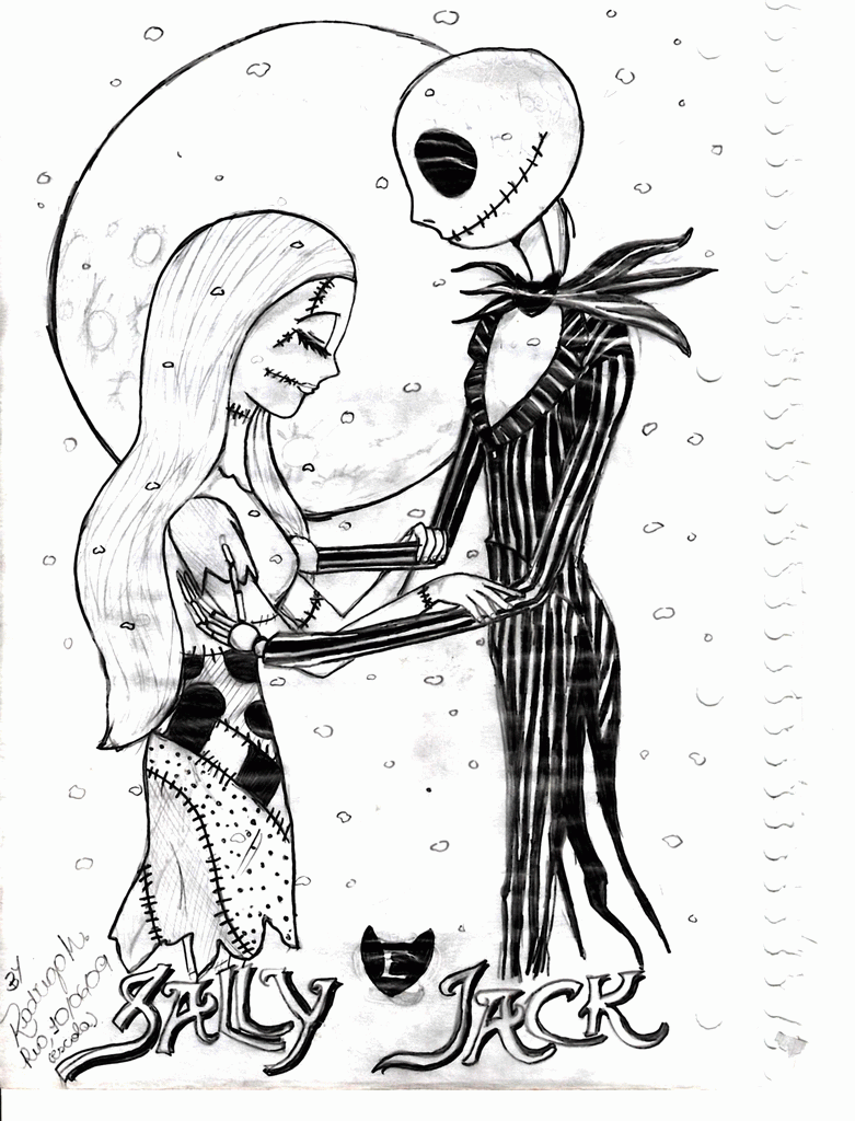 coloring sheet nightmare before christmas coloring pages - Clip Art Library