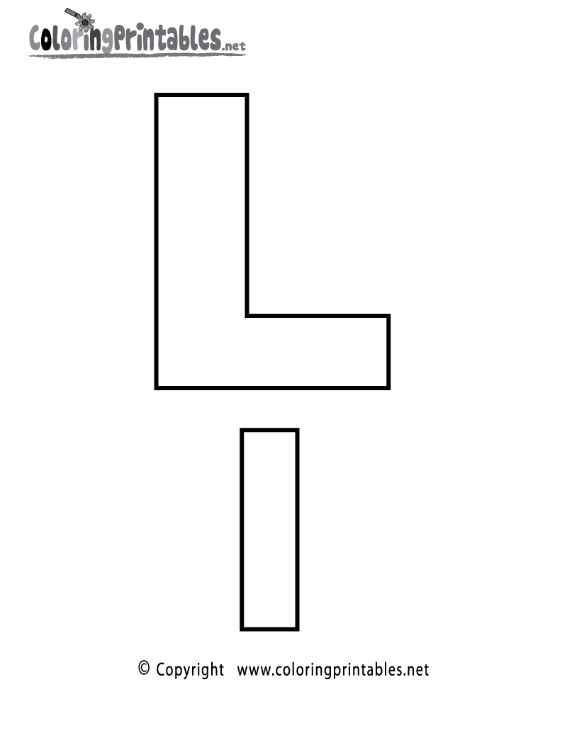Letter L Coloring Pages For Preschoolers Free