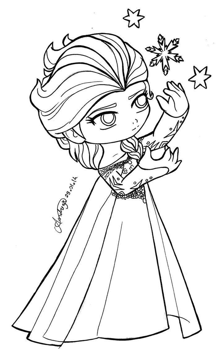 Baby Elsa Coloring Pages Clip Art Library