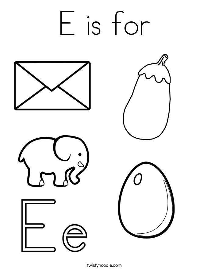 Free Letter E Coloring Page, Download Free Letter E Coloring Page png